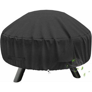 SHINESTAR Durable Fire Pit Cover with Straps and Built-in Vents, Fits 22-32 in